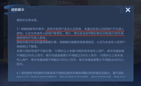 王者荣耀防沉迷规则？(王者荣耀防成迷网解除未成年身份证号)-图1