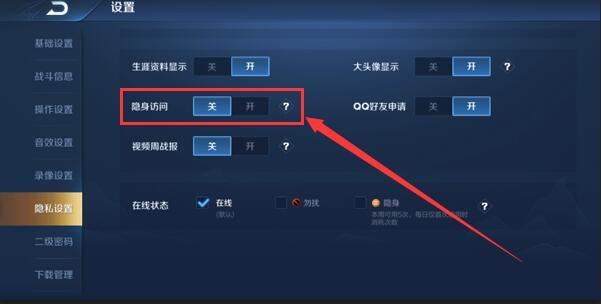 王者荣耀怎么隐藏在线？(王者荣耀如何关闭在线显示)-图3