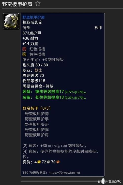 tbc野蛮板甲几阶段可以买？板甲pvp套装-图1