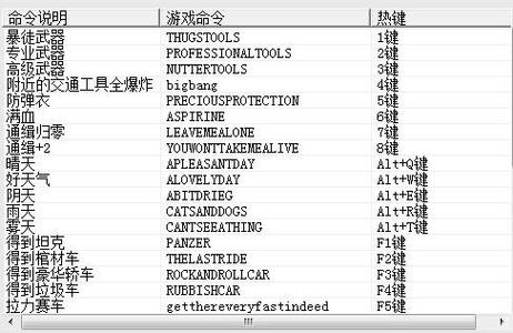 侠盗猎车手4的秘籍,要全部？侠盗猎车手4单机游戏-图1